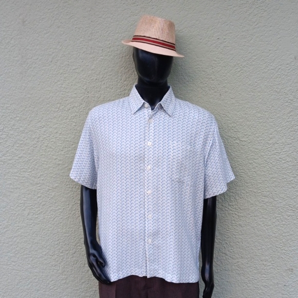 LINEA ROSSO SIGNATURE MEN'S SILK-RAYON BLEND LUX SS SHIRT - Picture 16 of 17